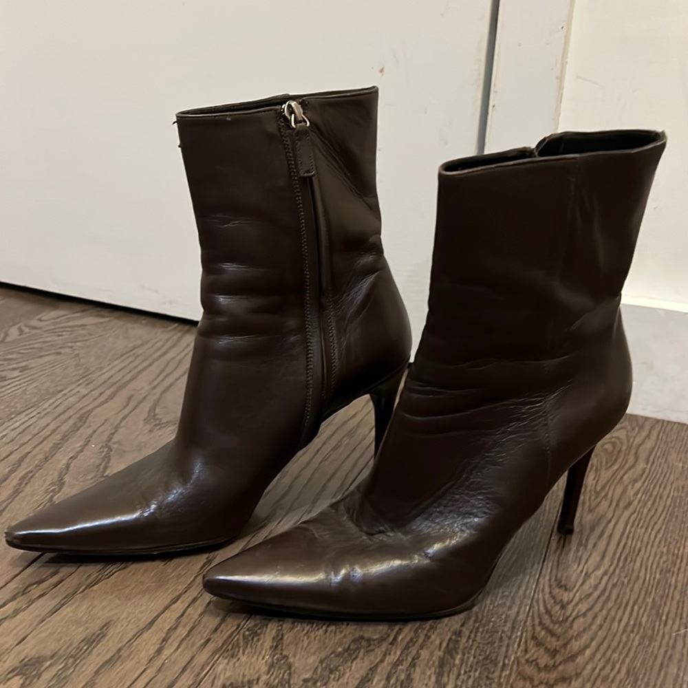 Dark Brown Gucci Booties